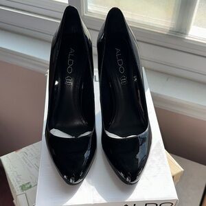 Aldo Glossy Black Women's Heels